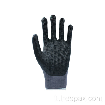 Guanti a mano Hespax Anti Slip Nylon Nitrile Microfoam